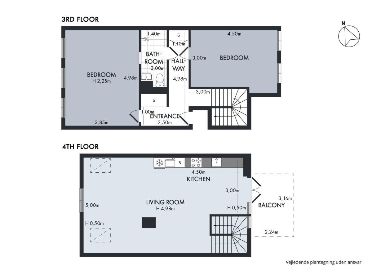 Sanders Main - Endearing Two-Bedroom Duplex Apartment With A Balcony Next To Magical Nyhavn Kopenhagen Bagian luar foto